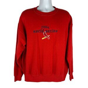 Lee Sport Vintage 2004 World Series St. Louis Cardinals Sweatshirt Large Red